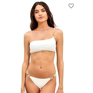 Vix XL Top L Bottom Firenze Ana Asymmetrical Bikini Set Flora Beaded